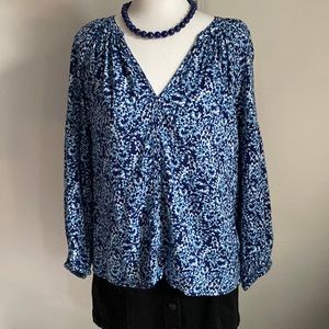Gap Factory Outlet Women’s Floral Paisley Print 3/4 Sleeve Peasant Blouse